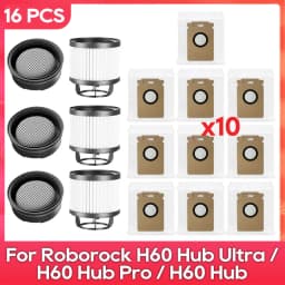 Fit for ( Roborock H60 Hub Ultra / H60 Hub Pro / H60 Hub ) Dust Bag Filter Vacuum Cleaner Parts Accessories Replacement
