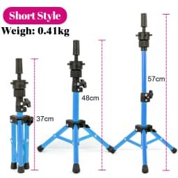 Mannequin Head Wig Stand With Adjustable Wig Tripod Stand Holder For Wigs Making Display With T Pins/Wig Cap Training Practice