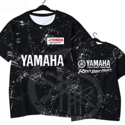 2026 Summer Yamaha Trendy Printed Short Sleeves for Men Women, Fashion, Leisure, Personalized Motorcycle Riding Clothes
