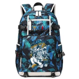 Anime Luffy Print Casual School Backpack Large Capacity Student Bookbag for Boys and Girls Travel Sport