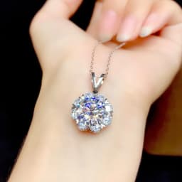 Big Bling Water Drop Pendant Real 925 Sterling Silver Long Chain Necklace for Women Fashion Jewelry Cute Statement Necklace
