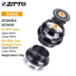 ZTTO MTB Road Bike CNC Headset 1 1/8"-1 1/2" Sealed Bearing 1.5 Tapered 28.6 Straight Tube Bike Fork Internal Steering Bearing