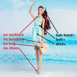 Designed styles Toy Doll accessories dresses Top Skirt Jeans for BarBi Xianxian FR 1/6 scale dolls