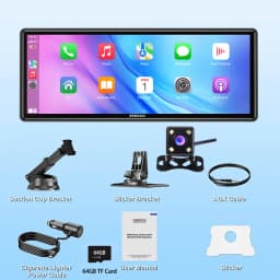 ESSGOO 10.26" portable universal For RVs Trucks SUVs car stereo Radio Tourscreen GPS WIFI carplay Android auto BT MIrror link FM