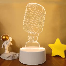 New 3d Illusion Baby Night Light Musical Note Hologram Nightlight for Home Decoration Usb Lamp Musical Souven warm white lights
