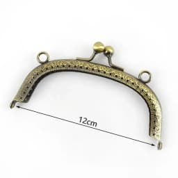 Bronze Purse Handle Semicirc Frame Purses Bags Metal Kiss Clasp Lock Sewing Handbag Handles DIY Bag Accessories