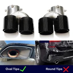 For BMW M240i M340i M440i G20 G21 G22 G42 Exhaust Pipe Upgrade Quad Muffler Tailpipe Tip Nozzle Exhaust Head