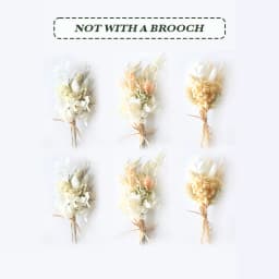 Mini Dried Flower Bouquet Set of 6 Boho Wedding Decor Boutonniere for Men Table Centerpieces Dry Pampas Grass Birthday Decor