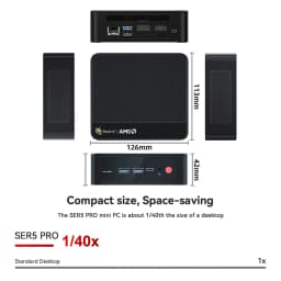 Beelink Ryzen7 SER5 PRO 5850U SER5 MAX 7735HS Mini PC AMD DDR4 16GB  SSD 500GB Support WiFi6 BT5.2 HD 1000M 5850U Mini Computer