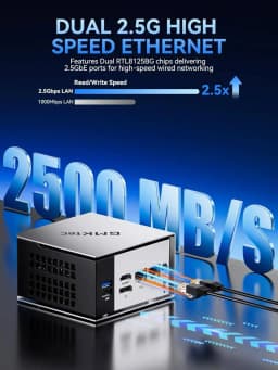 GMKtec Mini PC M8 Nucbox Ryzen 5Pro 6650H Windows 11 Pro LPDDR5 16GB 500GB/1TB GPU Radeon 660M Oculink Wifi 6E BT5.2