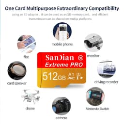 Ultimate TF Cards Memory Card SD Cards Micro TF SD Card 64GB 128GB 512GB Ultra HD C10 for Nintendo Switch Driving Recorder
