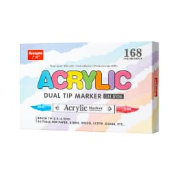 12-288 Colors/Box Christmas-Themed Marker Set - Soft-Tip Straight Liquid Acrylic Markers for DIY Holiday Doodle Art Painting