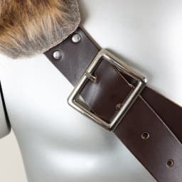 Medieval Viking Belt the Renaissance Knight Accessories with Fur Shoulder Armor Suit PU Leather Role Playing Accessories