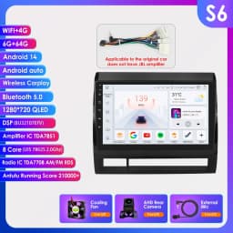 Hizpo Android 14 DSP RDS Carplay 4G WIFI BT GPS Head Unit For Toyota Tacoma 2 HILUX 2005-2015 Car Radio Multimedia Video No DVD