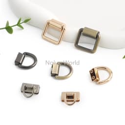 10/50/100PCS Metal Bag Side Hanger Square Ring For Handbag Strap Side Carabiner Clip Hook Chain Connector Buckle Accessories