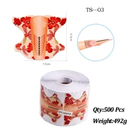 500Pcs Nail Paper Extension Stencil Forms Stickers Holder for Gel Acrylic Tips Builder French Nail Form Tip False Nails Art Tool