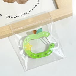Ins Cute Acrylic Cartoon Keychain Fruit Shape Climbing Button Carabiner Bag Decorative Keychain Bag Pendant Hook Key Hanging
