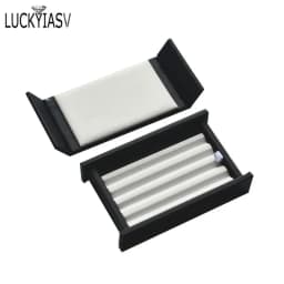 PU Leather Bare Stone Gemstone Jewelry Box Magnet Stone Storage Display Box Gem Display Counter Exhibition Lid V Groove Box