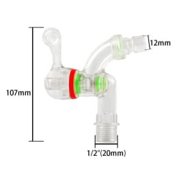 S60 Coarse Thread IBC Tank Tap Elbow PE Pipe Connector X 16mm 1/2'' 3/4'' Water Coupling Garden Hose Faucet Connector