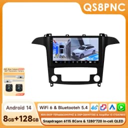 Hizpo 9" 2 Din Android Auto Radio for Ford S-Max S Max 2007 - 2015 Auto AC CarPlay 4G Car Multimedia GPS 2 Din Autoradio 6115 RDS