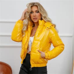 Bright Red Women's Hooded Thick Jacket Winter New Thick Coat Fashion Warm Women Parkas Royal Blue Golden Yellow Black Outerwear