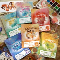 30 pcs Watercolor Trace Pattern PET Sticker Creative Stationery DIY Deco Journal Material Collage hand tent Scrapbook supplies