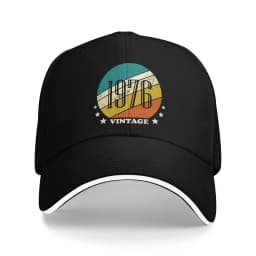 Born in 1976 vintage age 50 years old funny 50th birthday Accessories Men Women Baseball Caps Dad Hat Classic Travel Headwear