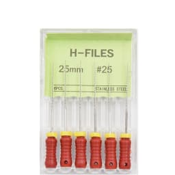 6Pcs/Pack Dental Files Hand Use H-Files 21/25mm Stainless Steel Endodontic Root Canal Files Dentist Tools Dental Lab Instruments