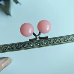 10pcs 20.5cm Big Candy Bead Metal Purse Frame Square Embossed Antique Bronze Lace Coin Purse Frame Kiss Clasp Accessory