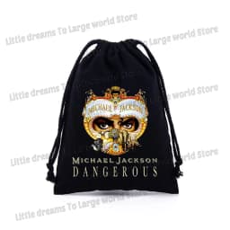 Michael Jackson Drawstring Bag Graphic Figure Print Pockets Gifts Bags Portable Jewelry Storage Pouches Men Women Packing Bags