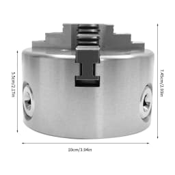 80mm/100mm/125mm 3-Jaw Self-Centering Chuck Adjustable Lathe Chuck Tools Set with Wrench for Clamping Milling Drilling Turning