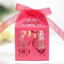 50/100/200pcs Wedding Bridegroom Bride Gift Boxes Ribbons Party Thank You Guests Candy Packaging Small Chocolate Box Wholesale
