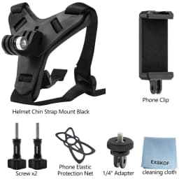 Motorcycle Helmet Chin Strap Mount Holder for GoPro Hero 13 12 11 10 9 8 AKASO SJCAM Insta360 DJI OSMO Action Camera Accessories