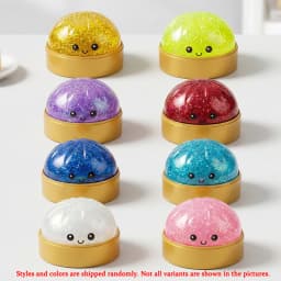 Hot Mini Glitter Dumpling Pressure Ball Sensory Squeeze Toy Realistic Steamer Bun Stress Reliever Soft Pinch Decompression Gifts