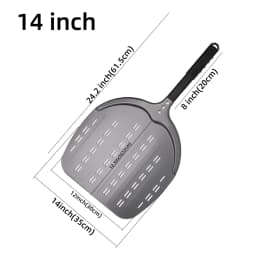 12 13 14Inch Pizza Peel Long Handle Turning Aluminum Pizza Turner Nonstick Baking Tool Perforated Paddle Kitchen Accessory