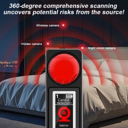 Hidden Camera Signal Detector/WiFi Scanner Hidden Device Detector/Anti-Spy Camera Finder/GPS Tracker/Multiple Modes for Hotel