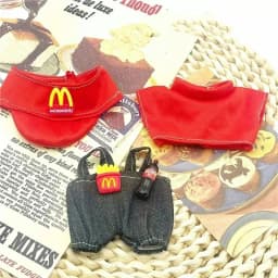15 17cm For Labubu Doll Workwear Working Cosplay Clothes Fast Food Cola Fries Overalls Outfit Clothing Dollhouse Accessories