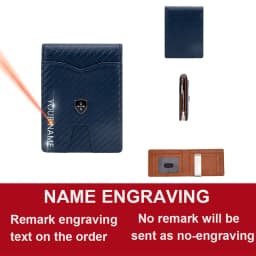 New RFID Name Engraving Simple Short Men Card Wallets Carbon Fiber Card Holder Slim Male Wallet Photo Holder Men Card Clips