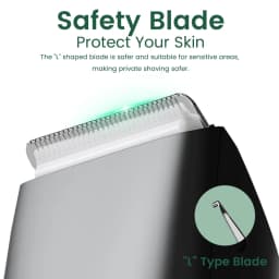 Men's Electric Groin & Body Shaver - Waterproof Dual Head Trimmer Kit w/ LED Light & Foil Blades