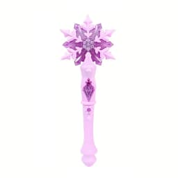 Princess Snowflake Magic Wand Led Light-Up Dress-Up Wand Girls' Pretend Play Toy Princess Dress-Up Toy Christmas Halloween Costume Props Birthday Gift Holiday Gift Christmas Gift Halloween Gift