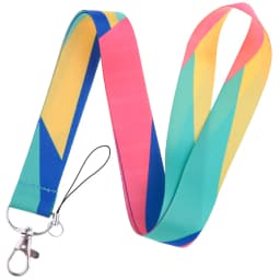 LB3010 Pink Love Neck Strap Lanyard for Key ID Card Cell Phone Straps USB Badge Holder DIY Neck Strap Hang Rope Rainbow Keychain