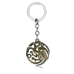 Dragon House Keychain Targaryen Dragon Shape Keyring for Fan Collection Accessories Friends Gift