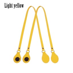 New Arrival Tanqu Long Edge Painting Handles Leather Flat PU Belt Drop End with Silver Rivet for OBag for EVA O Bag Body