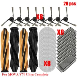 Compatible Fit For MOVA V70 Ultra Complete Vacuum Cleaner Replacement Parts Main Roller Side Brush HEPA Filter Mop Cloth Spare