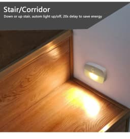 Mini LED Night Lamp Motion Sensor Light Indoor AAA Battery Powered Bedroom Wall Staircase Closet Aisle Body Induction Lamp