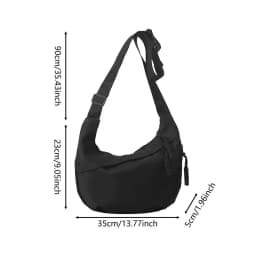 New Retro Nylon Tote Bag, Stylish Large Capacity Shoulder Bag, Commuting Crossbody Bag