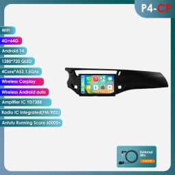 9'' 6115 Intelligent Screen Android 14 Car Radio Multimedia Video Player for Citroen C3 DS3 2010-2016 GPS Carplay Auto 4G RDS