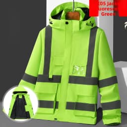 High-Speed Reflective Thickened Cotton Jacket Men's Fleece-Lined Printed Workwear Winter Outdoor Style Removable Hat Business...
