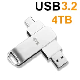 Lenovo USB3.2 USB Flash Drive 16TB OTG Pen Drive High Speed Type-C Flash Disk Real Capacity Metal Pendrive For Phone Computer