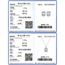 MODIAN Emerald Cut Moissanite Sets 925 Sterling Silver Elegant Pendant Necklace Stud Earrings For Women Bridal Jewelry Set